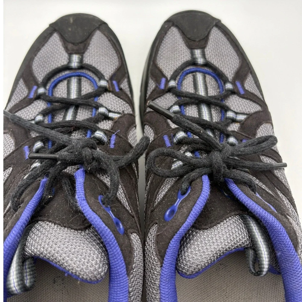 Merrell Womens J55684 Hiking Shoes Black Grey Purple Low Top Trail Sneakers 10